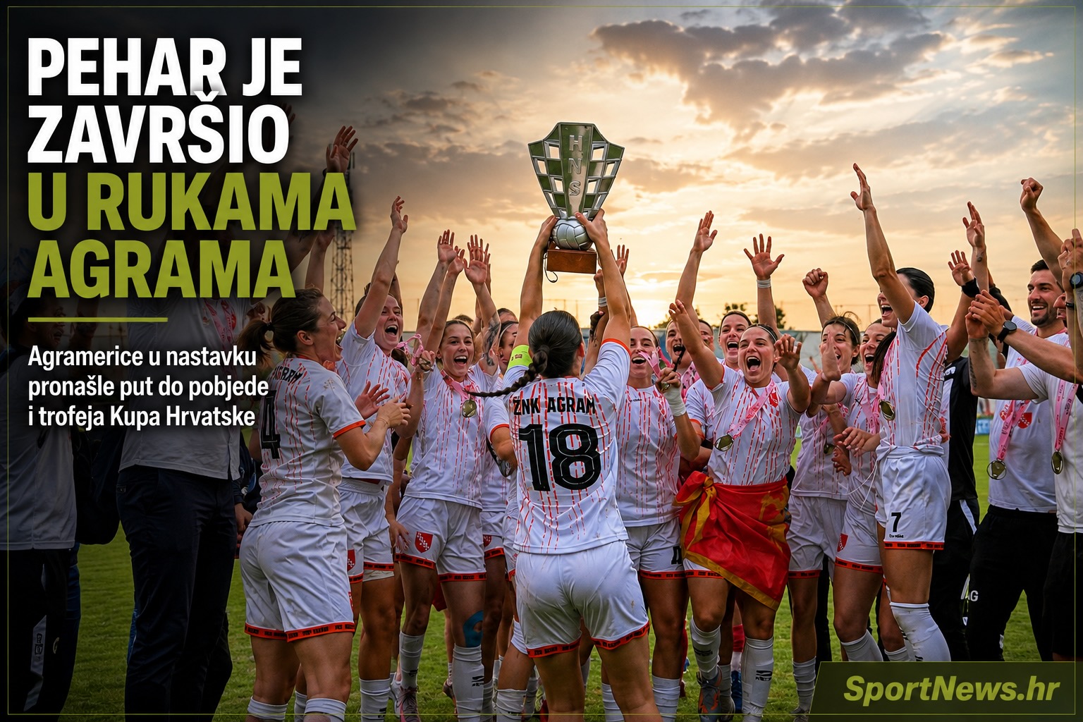 Agramerice osvojile Kup Hrvatske, sportski špalir Dinama zaključio finale.